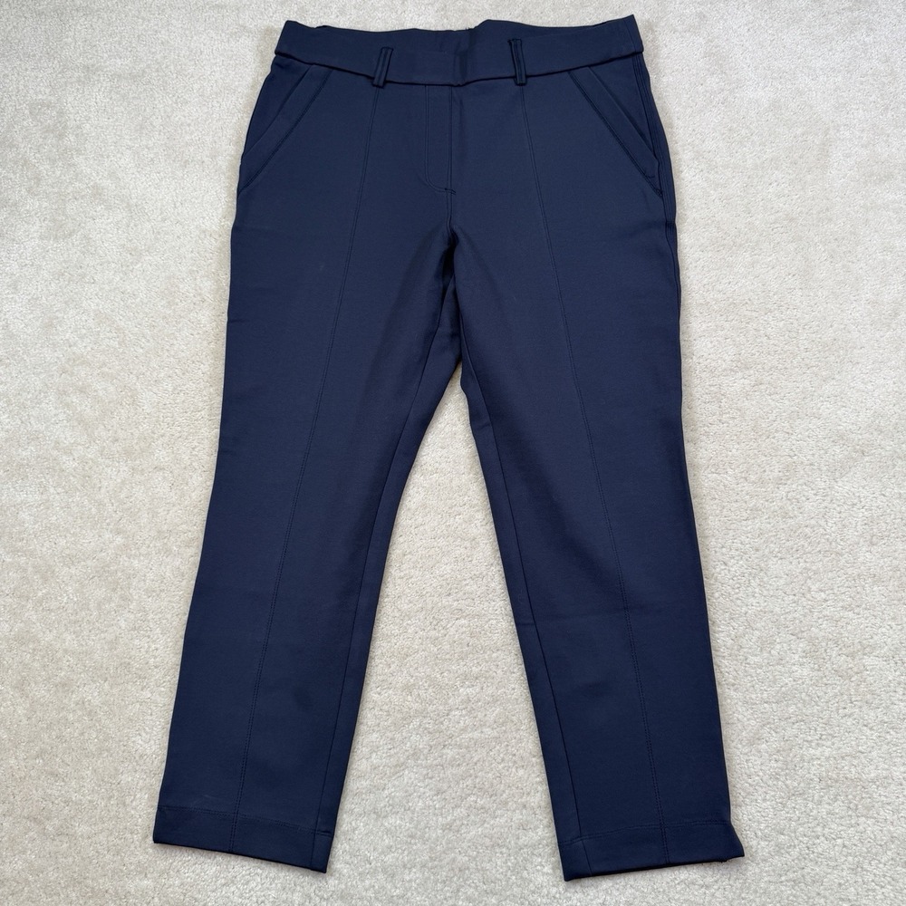 NWT Tribal Signature Ponte Pant Womens Large Petite Blue Pull-on Slim Ankle